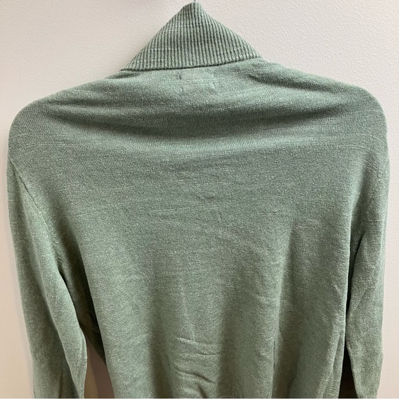 J.Crew Factory Cotton Half-Zip Sweater in Heathered Green Medium - Picture 8 of 12
